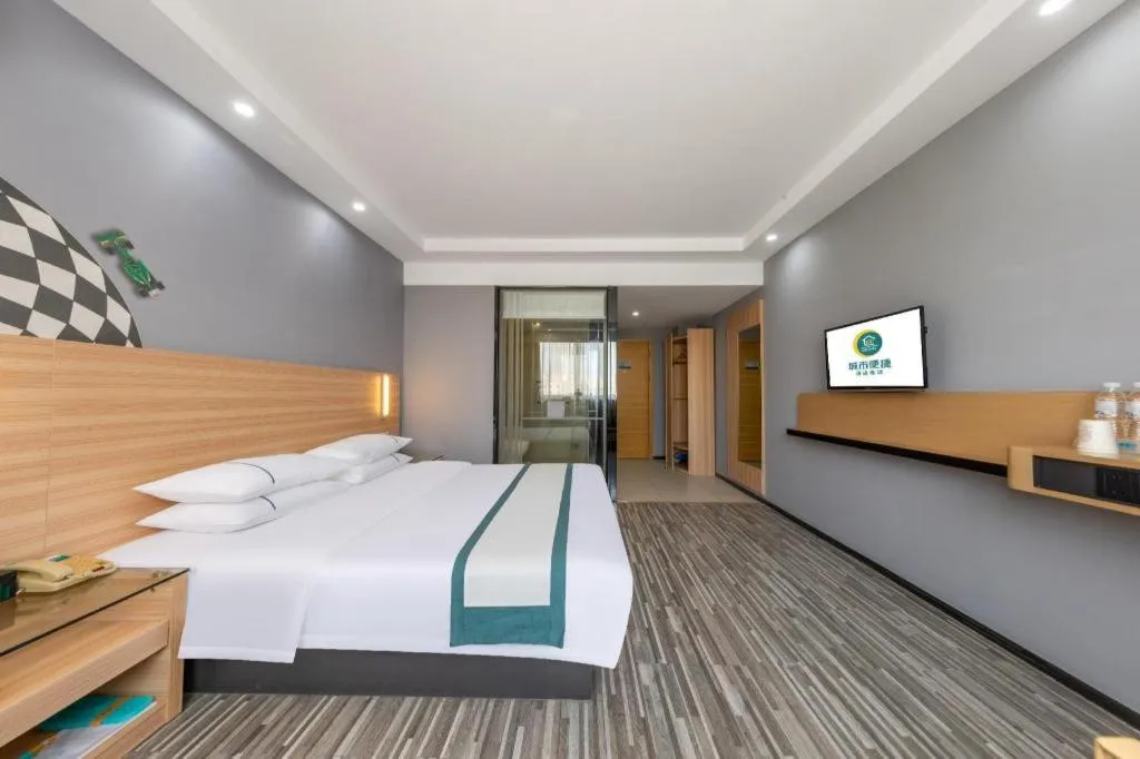 Bed in City Comfort Inn Huizhou Danshui High-speed Railway Huiyang Station