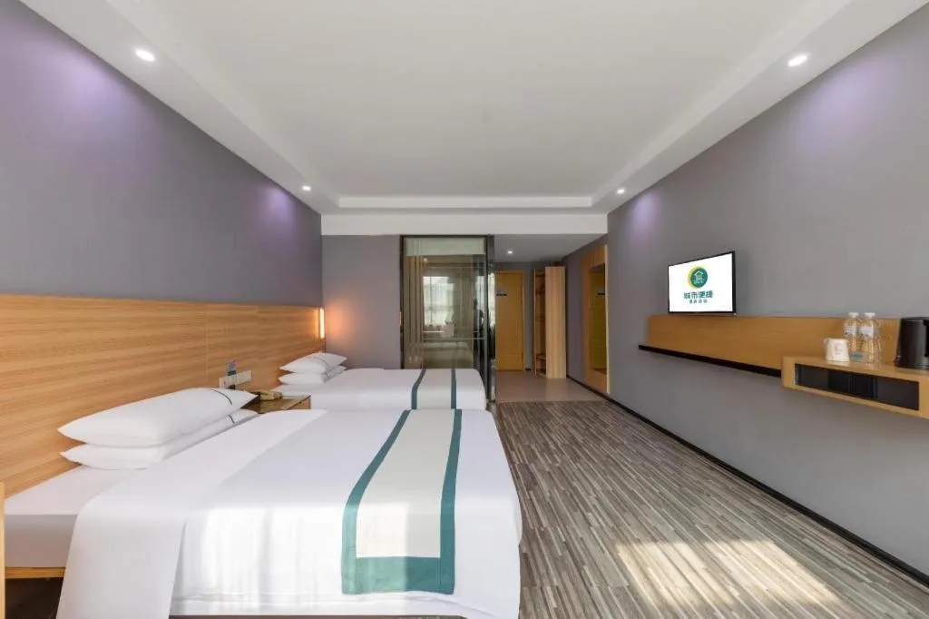 Bed in City Comfort Inn Huizhou Danshui High-speed Railway Huiyang Station