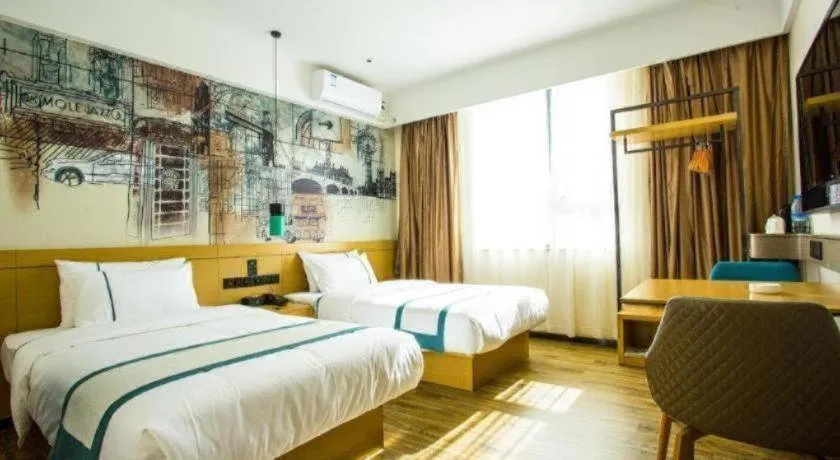 Bed in City Comfort Inn Shangri-La Dukezong Ancient Town