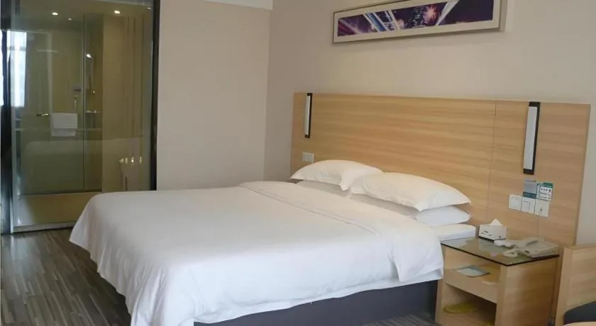 Bed in City Comfort Inn Jingmen Jingshan Passenger Station