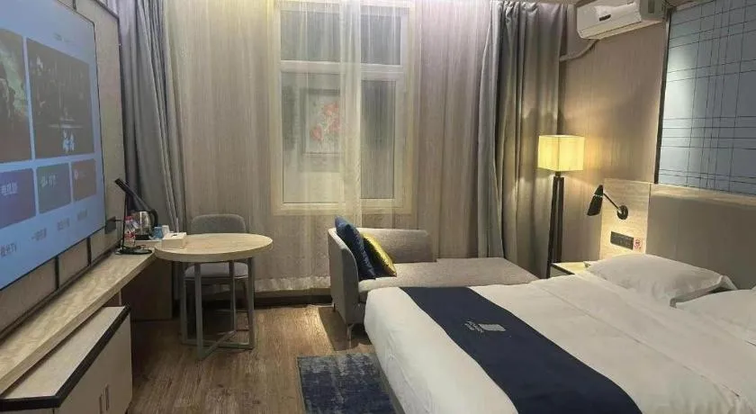 Bed in Echarm Hotel Changchun Jiutai District Government Railway Station