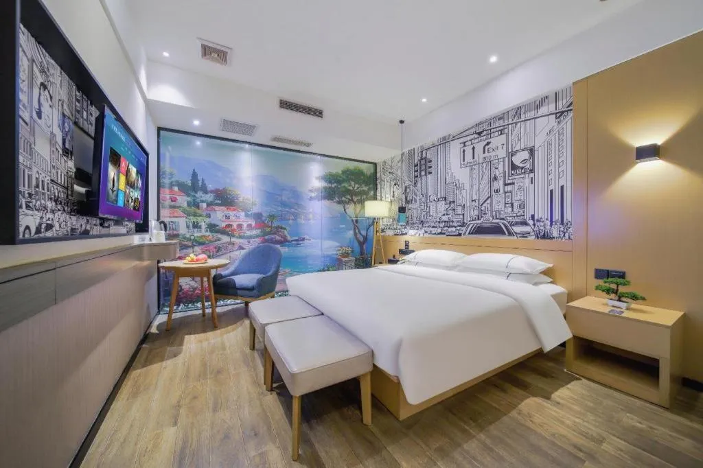 Bed in City Comfort Inn Chongqing Jiangbei International Airport