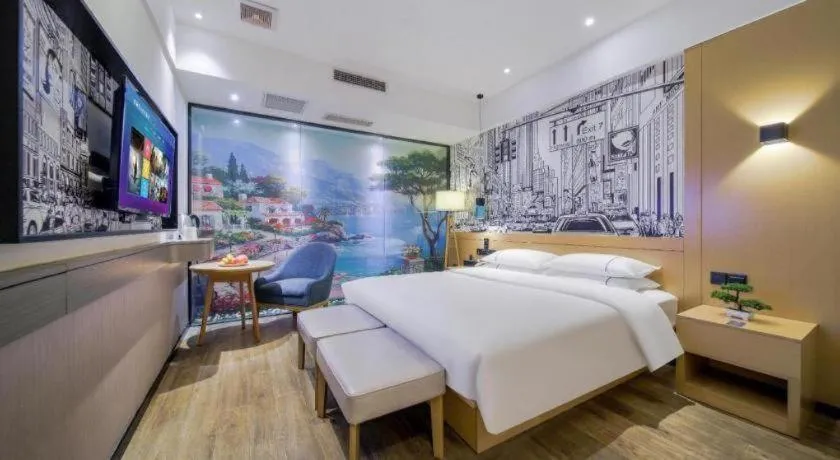 Bed in City Comfort Inn Chongqing Jiangbei International Airport