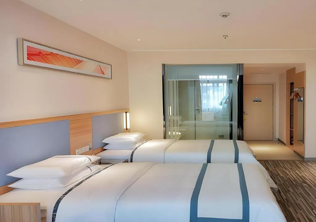 Bed in City Comfort Inn Dujiangyan Municipal Government