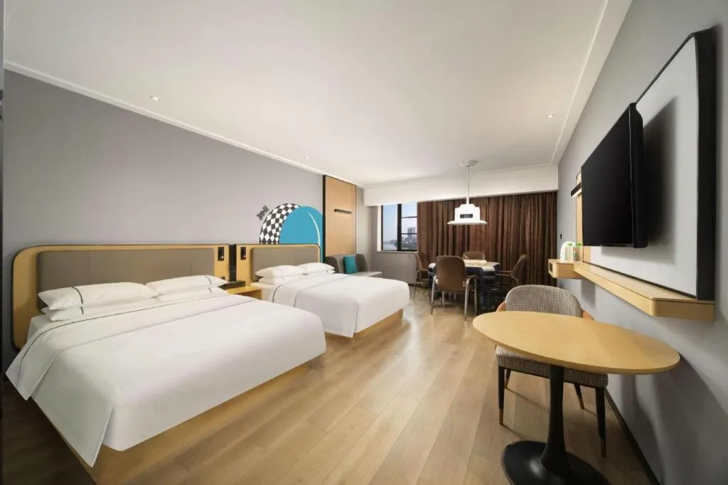 Bed in City Comfort Inn Huangshi Yangxin Mingyuewan Park
