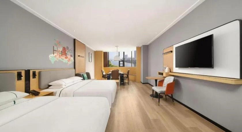 Bed in City Comfort Inn Huangshi Yangxin Mingyuewan Park