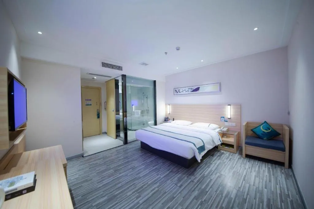 Bed in City Comfort Inn Huangshi Yangxin Mingyuewan Park