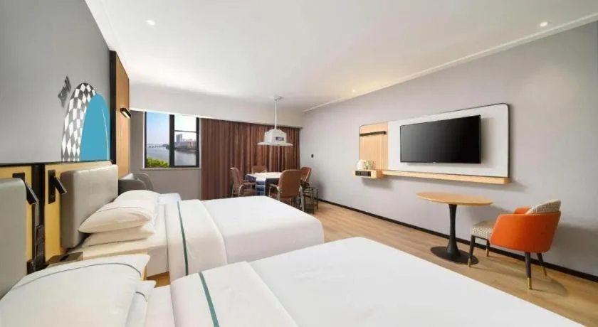 Bed in City Comfort Inn Huangshi Yangxin Mingyuewan Park