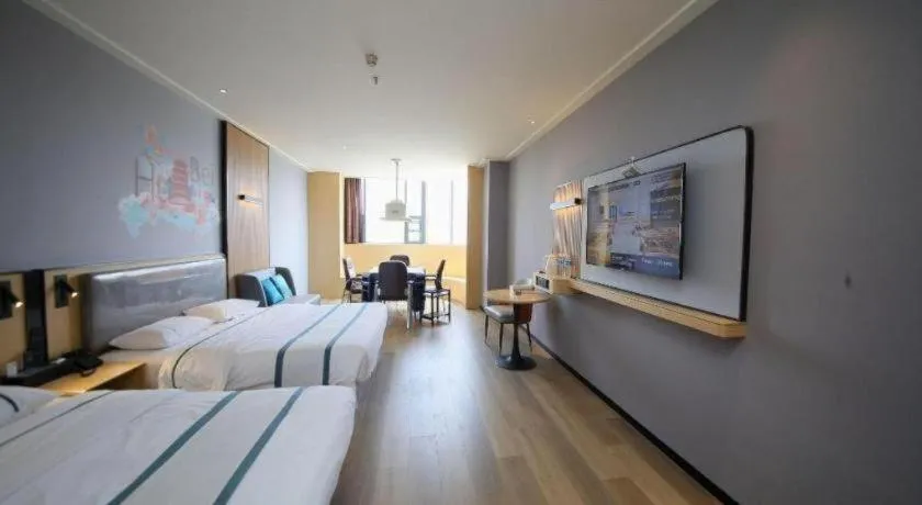 Bed in City Comfort Inn Huangshi Yangxin Mingyuewan Park