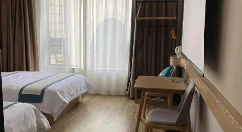 Bed in City Comfort Inn Huangshi Yangxin Mingyuewan Park