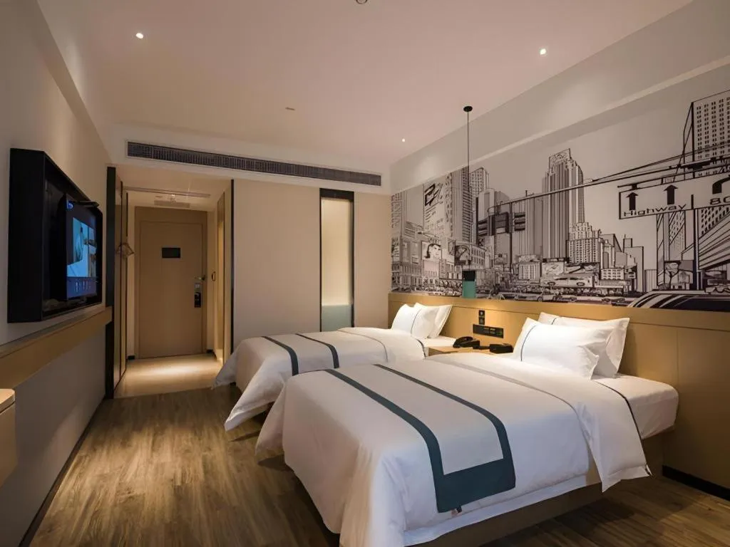 Bed in City Comfort Inn Zhaoqing Qixingyan Yihua Plaza Agile City