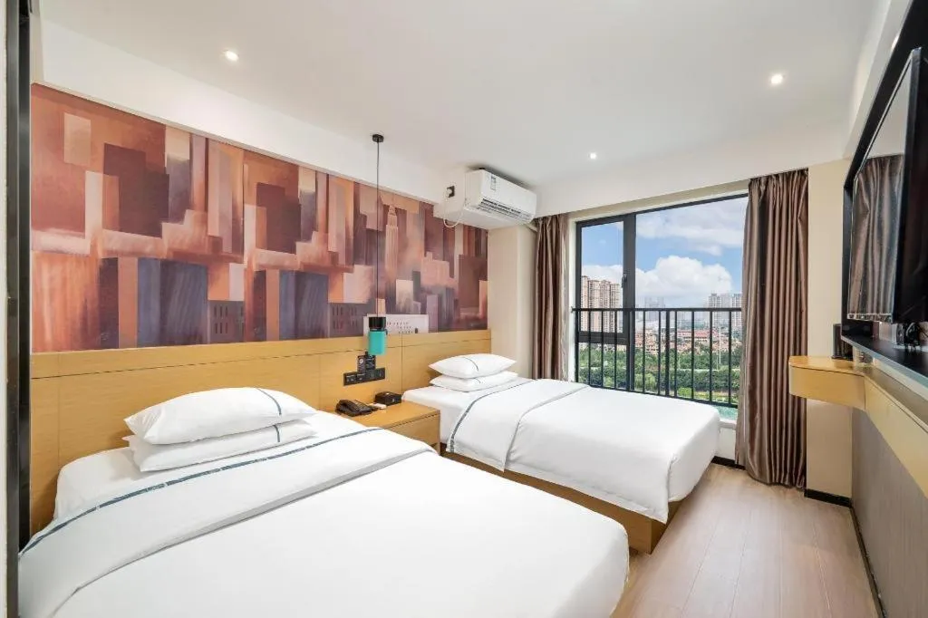 Bed in City Comfort Inn Wuhan International Expo Center Yongwang