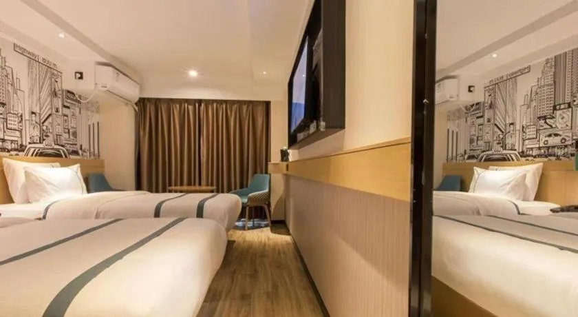 Bed in City Comfort Inn Wuhan International Expo Center Yongwang