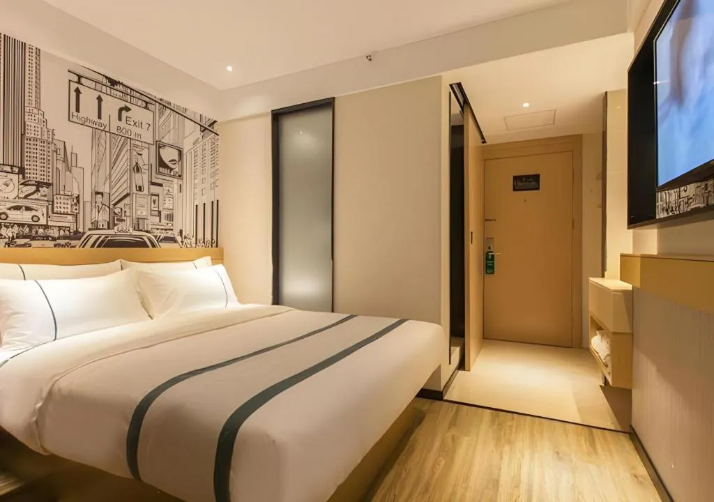 Bed in City Comfort Inn Wuhan International Expo Center Yongwang