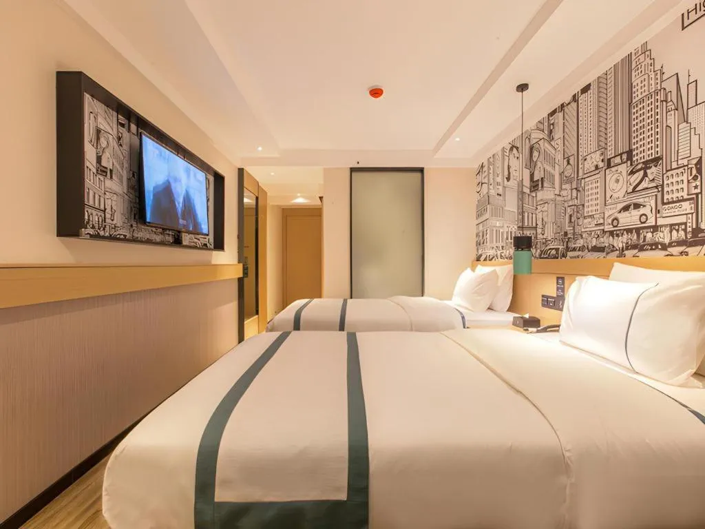 Bed in City Comfort Inn Wuhan International Expo Center Yongwang