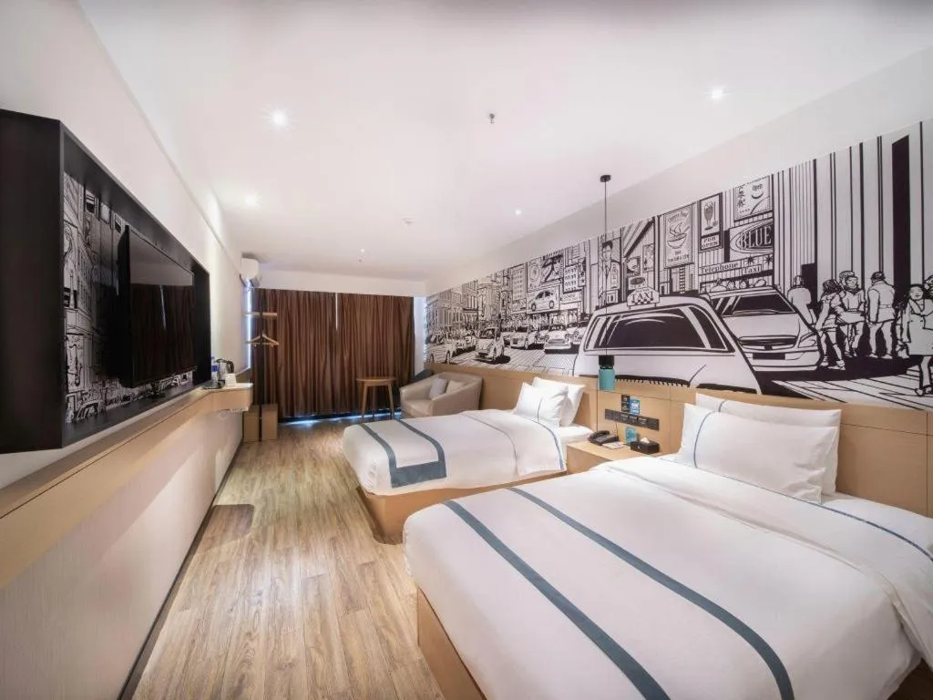 Bed in City Comfort Inn Zhongshan Banfu