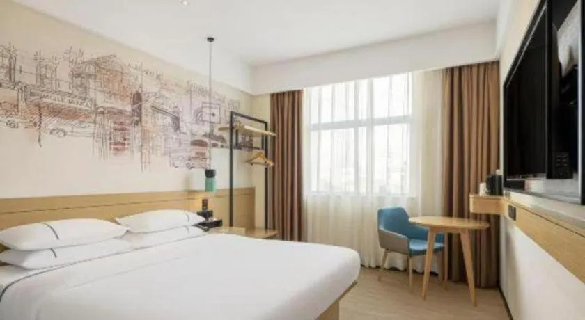 Bed in City Comfort Inn Zhongshan Banfu