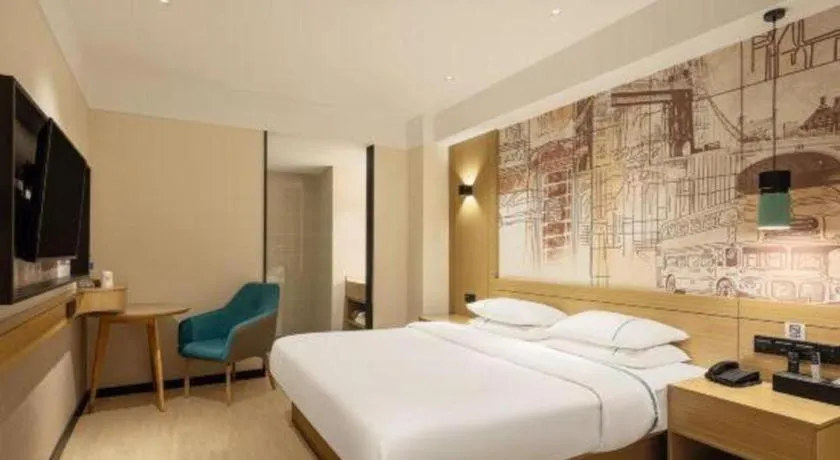 Bed in City Comfort Inn Zhongshan Banfu