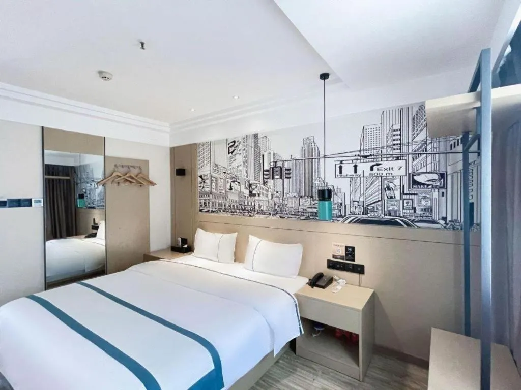 Bed in City Comfort Inn Changsha Railway Station Amiling Metro Station