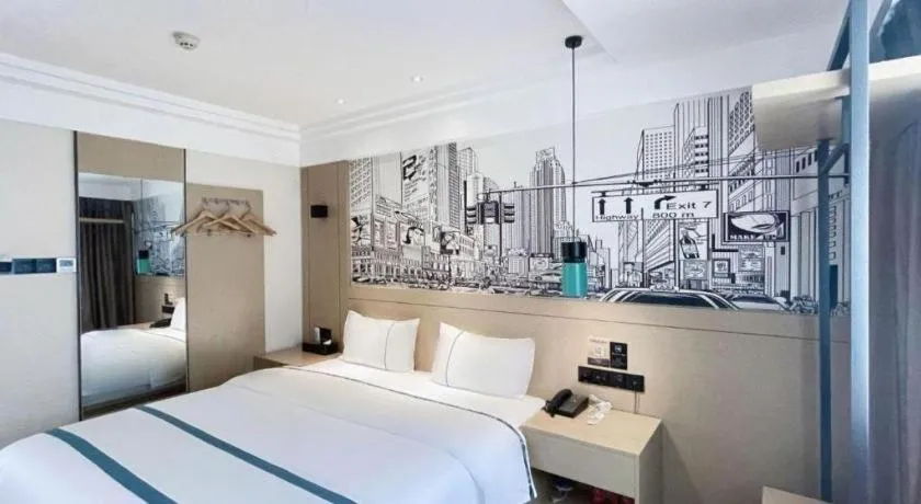 Bed in City Comfort Inn Changsha Railway Station Amiling Metro Station