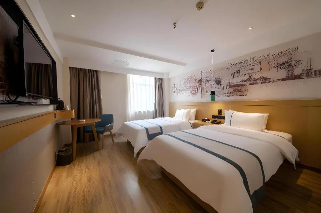 Bed in City Comfort Inn Changsha Railway Station Amiling Metro Station