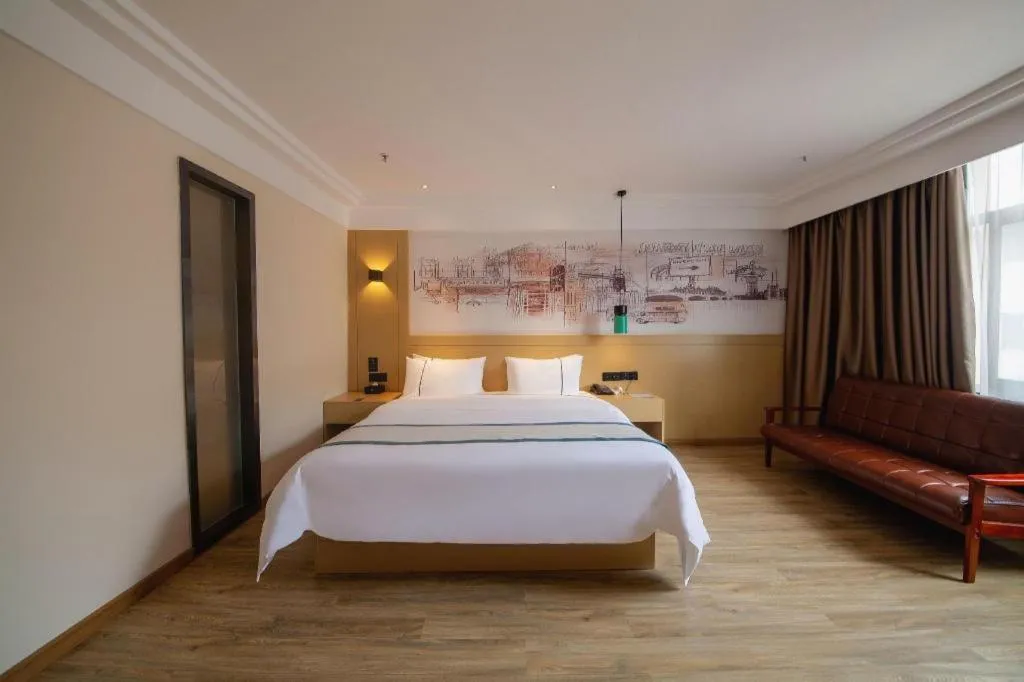 Bed in City Comfort Inn Changsha Railway Station Amiling Metro Station