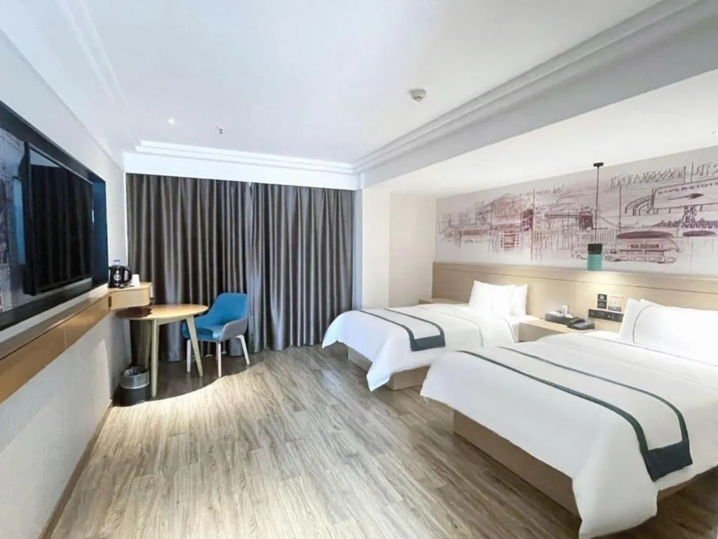 Bed in City Comfort Inn Changsha Railway Station Amiling Metro Station