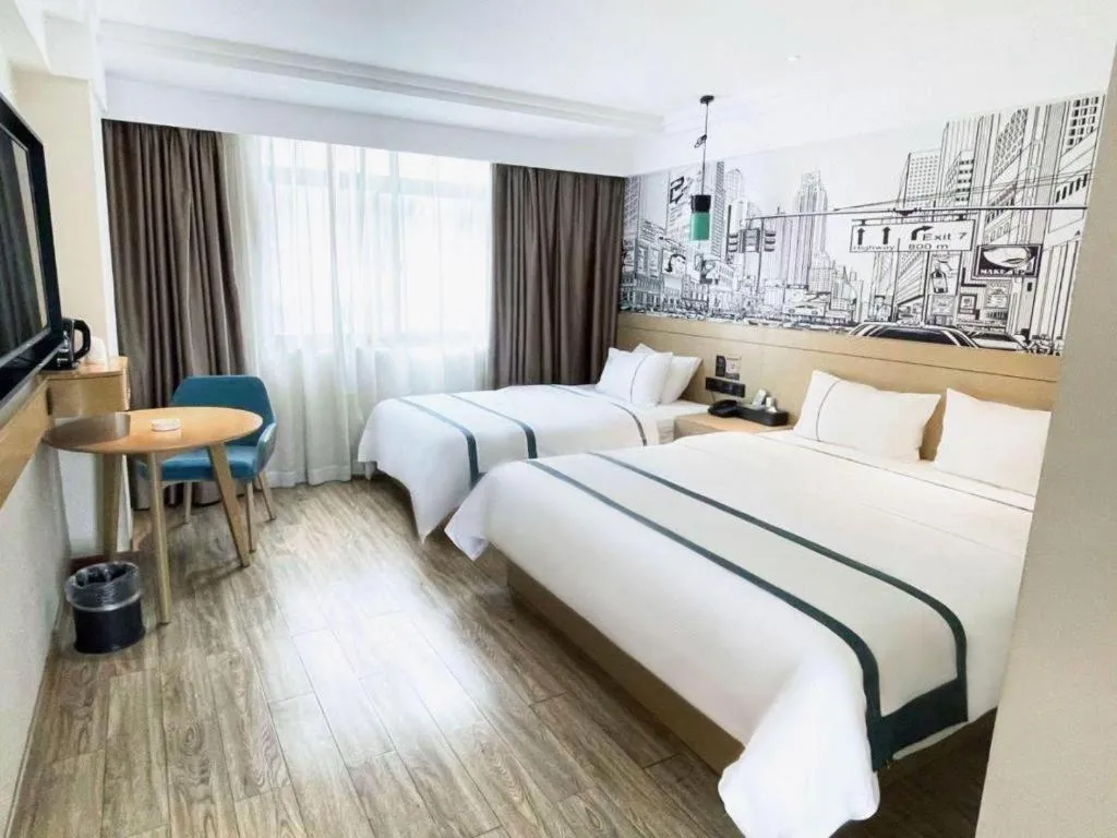 Bed in City Comfort Inn Changsha Railway Station Amiling Metro Station