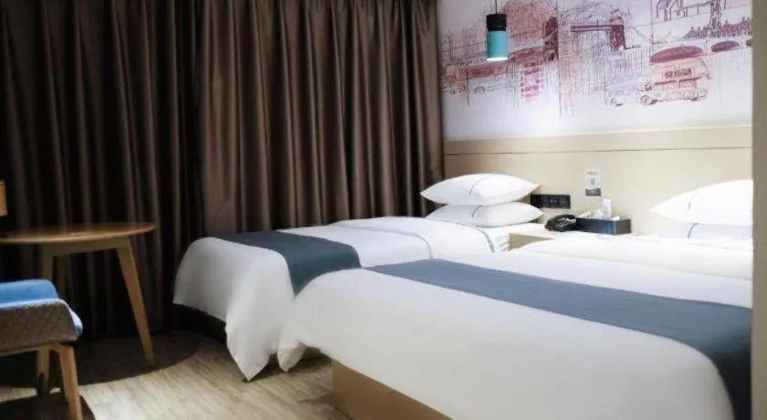 Bed in City Comfort Inn Changsha Railway Station Amiling Metro Station