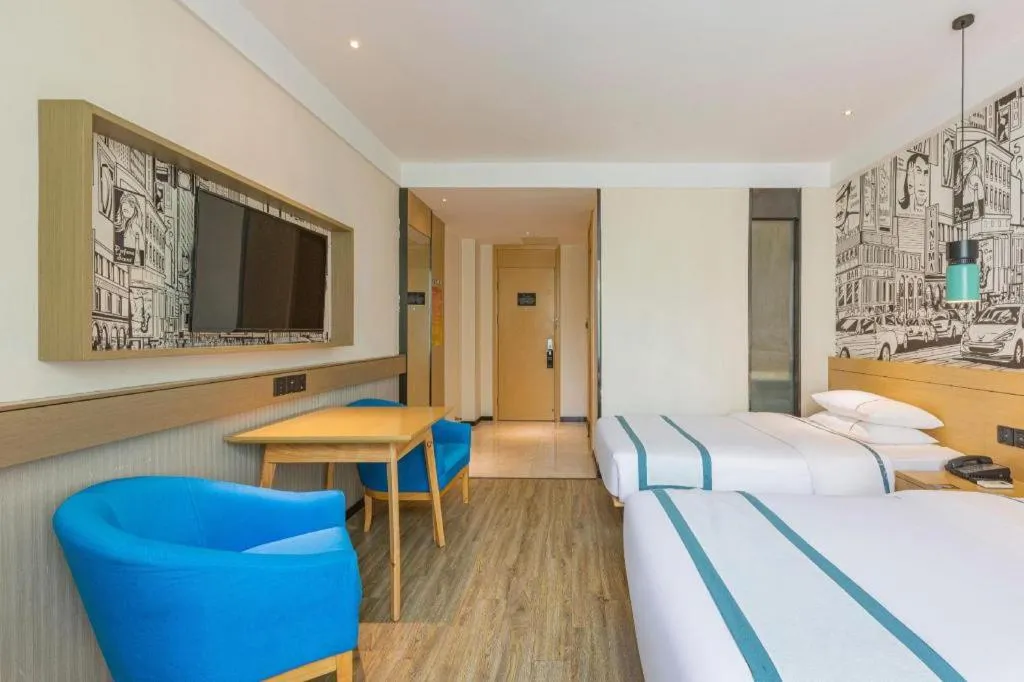 Bed in City Comfort Inn Ezhou Hengda