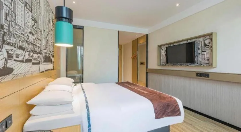 Bed in City Comfort Inn Ezhou Hengda