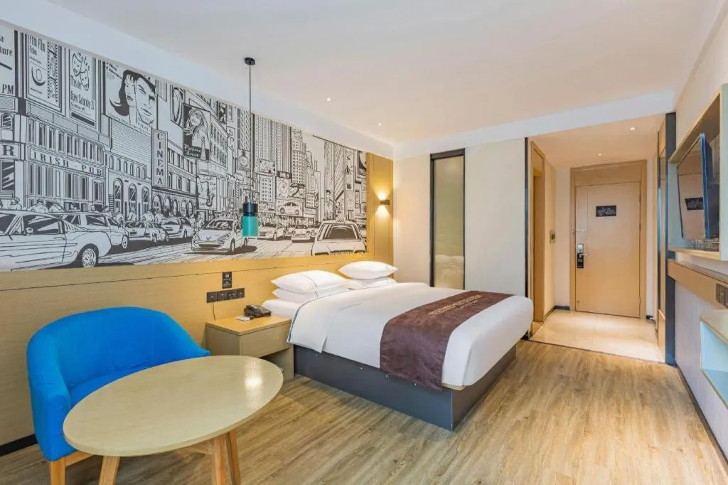 Bed in City Comfort Inn Ezhou Hengda