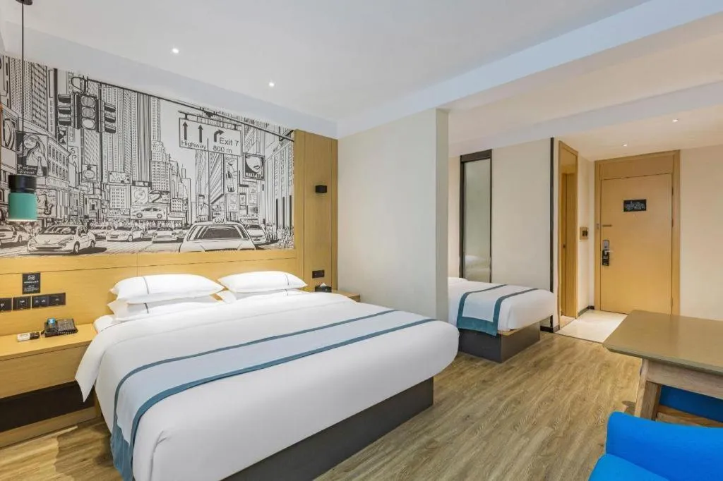 Bed in City Comfort Inn Ezhou Hengda