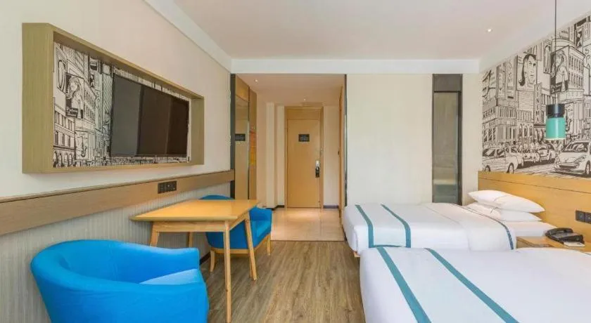 Bed in City Comfort Inn Ezhou Hengda