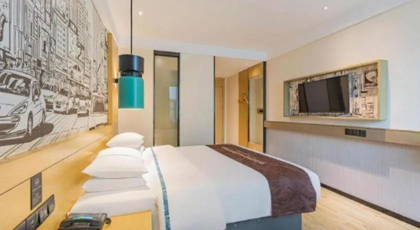 Bed in City Comfort Inn Ezhou Hengda