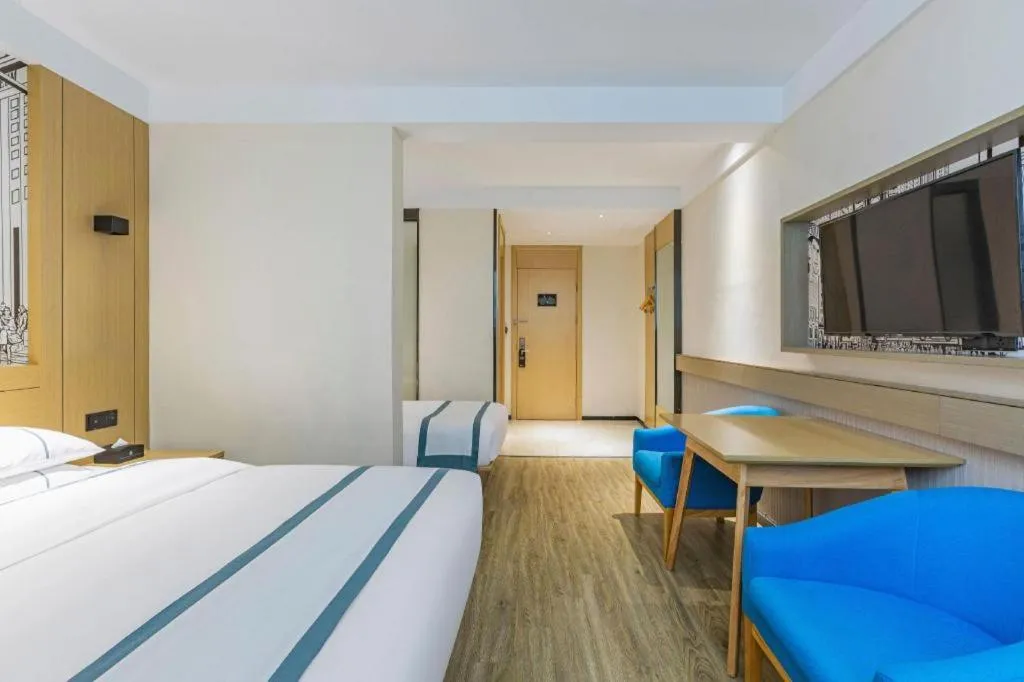 Bed in City Comfort Inn Ezhou Hengda