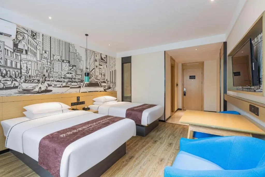 Bed in City Comfort Inn Ezhou Hengda