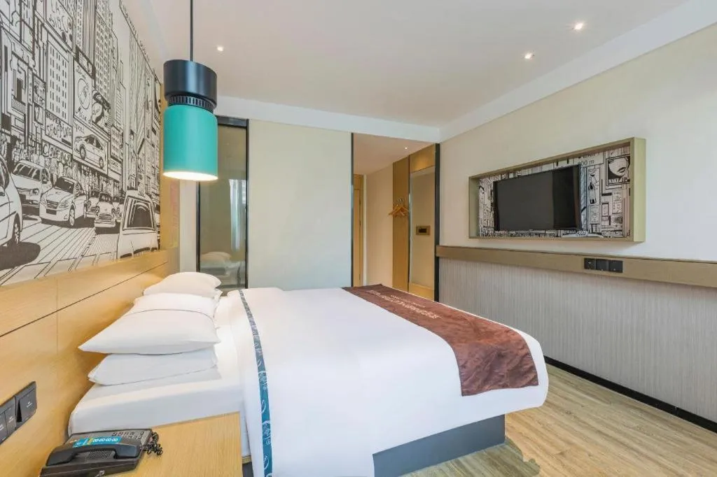 Bed in City Comfort Inn Ezhou Hengda