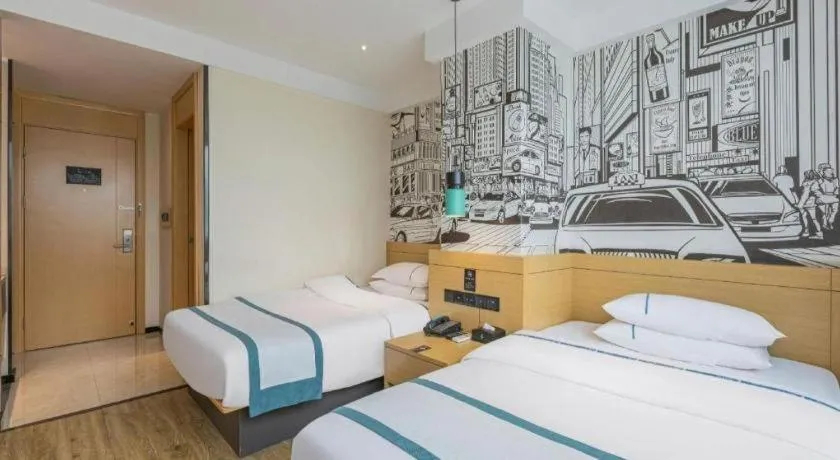 Bed in City Comfort Inn Ezhou Hengda