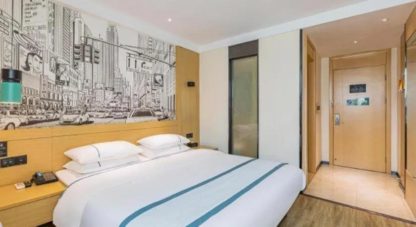 Bed in City Comfort Inn Ezhou Hengda