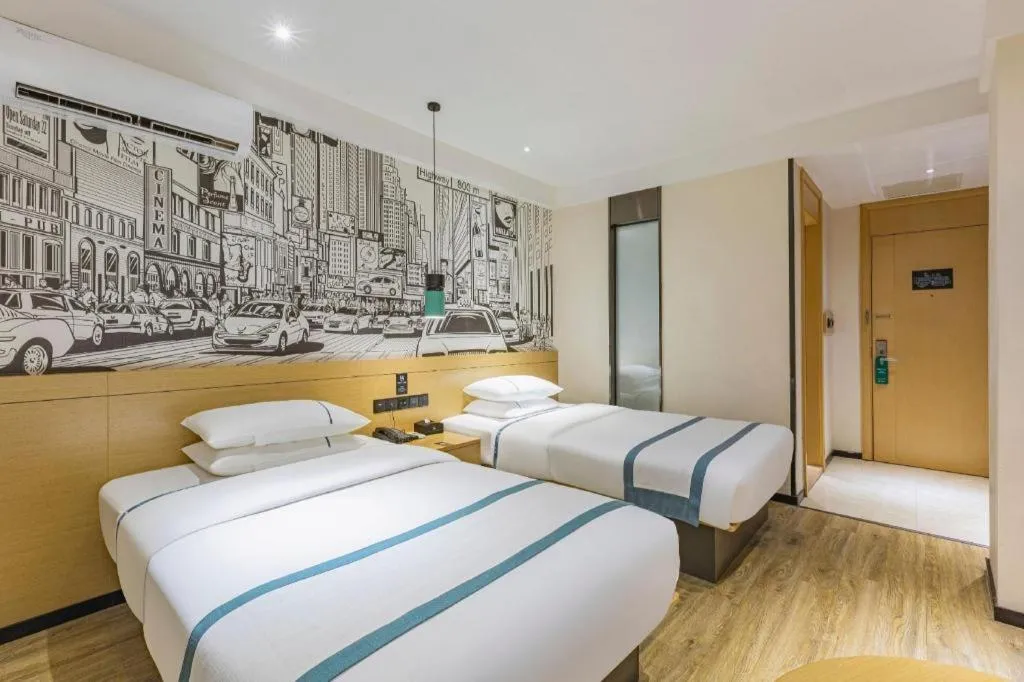 Bed in City Comfort Inn Ezhou Hengda