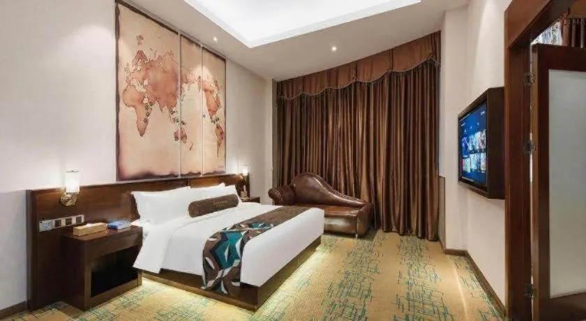 Bed in James Joyce Coffetel· Tianjin Olympic Center Lingbin Road Metro Station