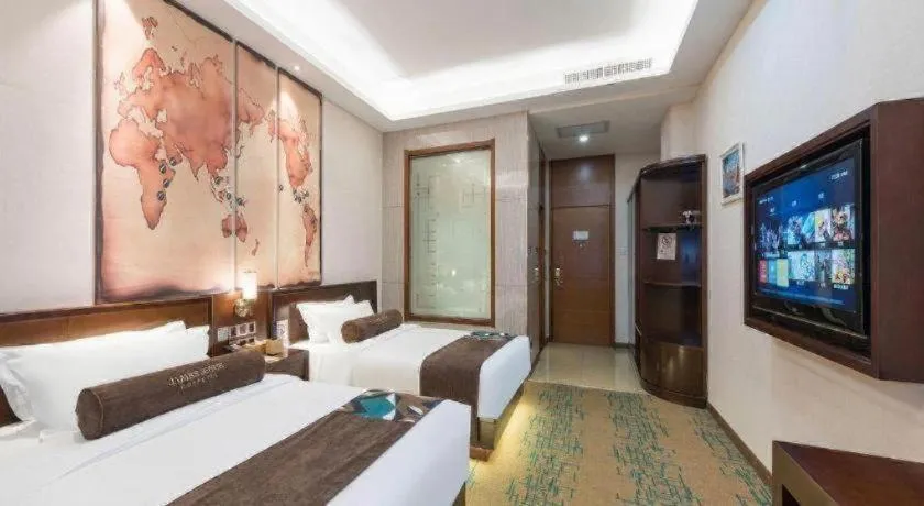 Bed in James Joyce Coffetel· Tianjin Olympic Center Lingbin Road Metro Station