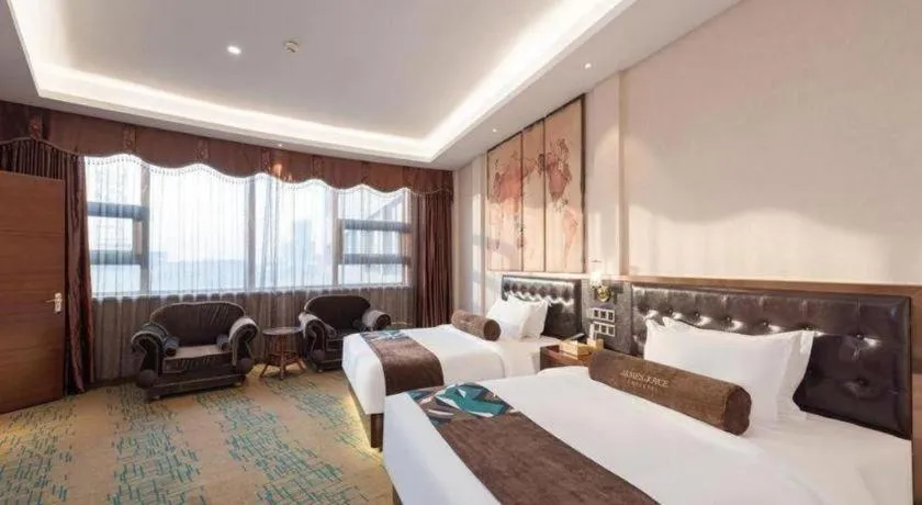 Bed in James Joyce Coffetel· Tianjin Olympic Center Lingbin Road Metro Station