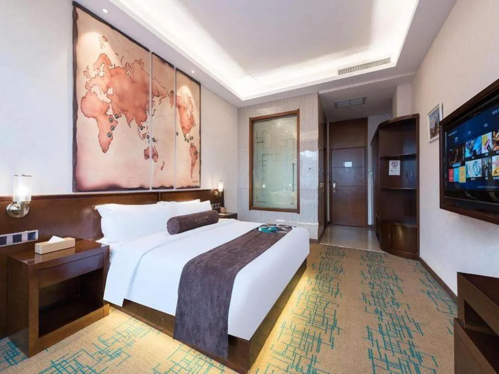 Bed in James Joyce Coffetel· Tianjin Olympic Center Lingbin Road Metro Station