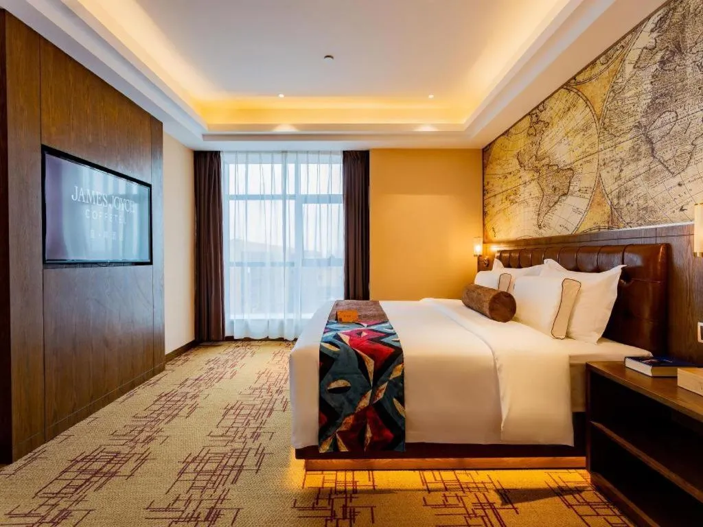 Bed in James Joyce Coffetel· Chengdu Shuangliu Airport Haibing City Wanda