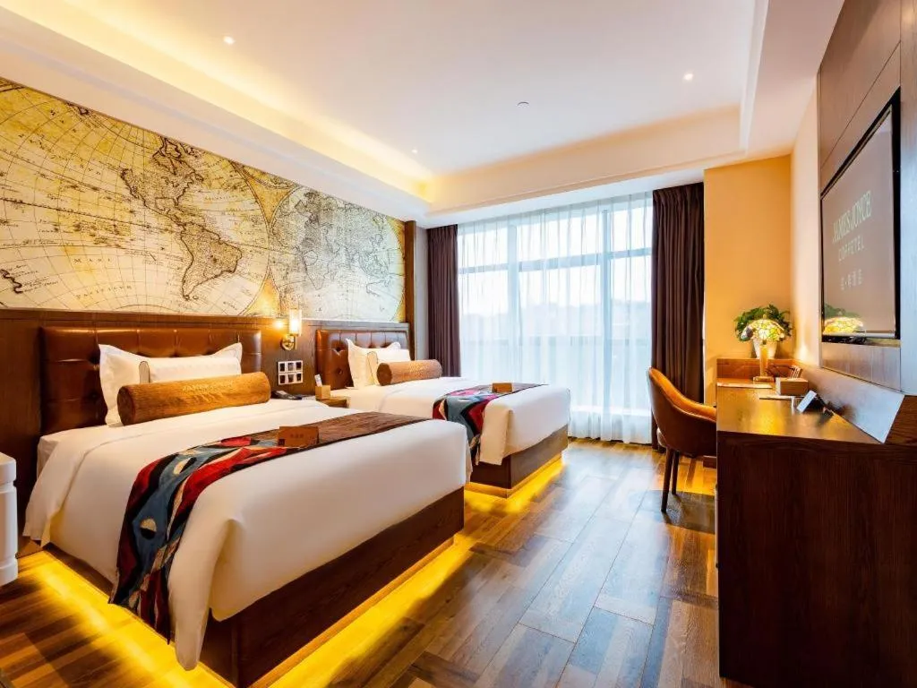 Bed in James Joyce Coffetel· Chengdu Shuangliu Airport Haibing City Wanda