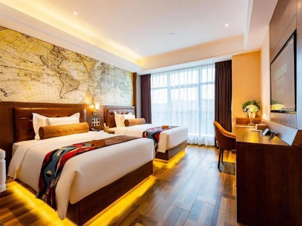 Bed in James Joyce Coffetel· Chengdu Shuangliu Airport Haibing City Wanda