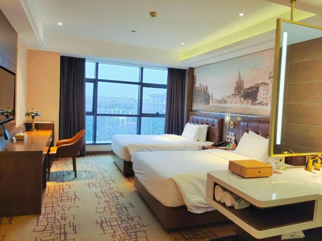 Bed in James Joyce Coffetel· Chengdu Shuangliu Airport Haibing City Wanda