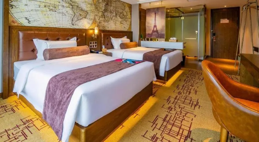 Bed in James Joyce Coffetel· Chengdu Shuangliu Airport Haibing City Wanda